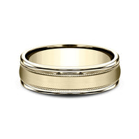 The Summit Men's Wedding Band in 14K Yellow Gold - 6.5mm by Benchmark
