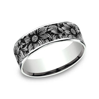 The Sunflower Men's Wedding Band in 14K White Gold - 7.5mm Width by Brook and Branch