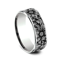 The Sunflower Men's Wedding Band in 14K White Gold - 7.5mm Width by Brook and Branch