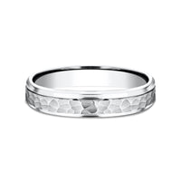 The Swanson Men's Wedding Band in 14K White Gold - 4mm Width by Benchmark