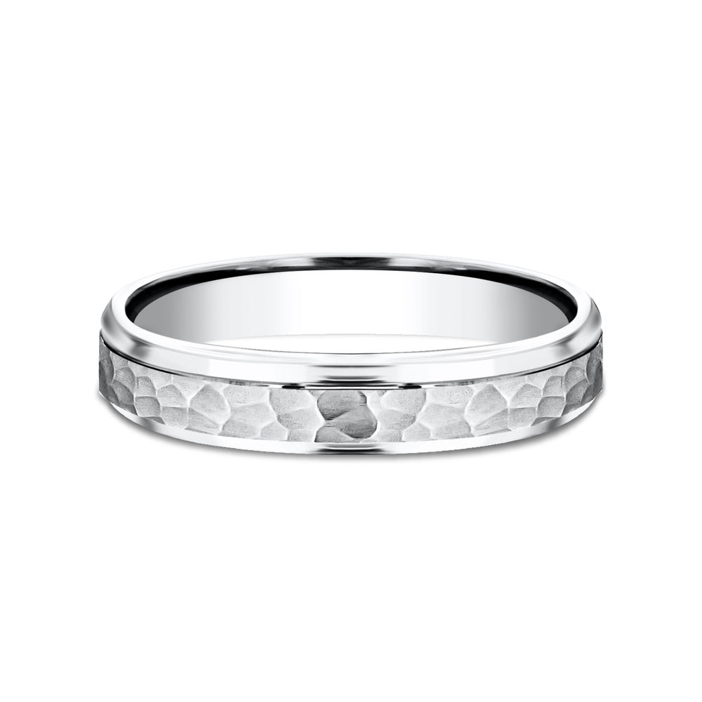 The Swanson Men's Wedding Band in 14K White Gold - 4mm Width by Benchmark