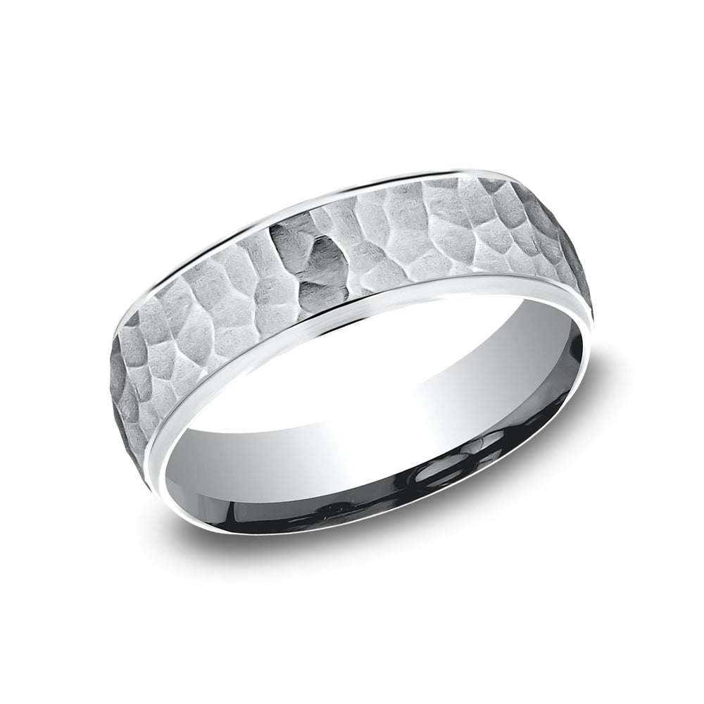 The Swanson Men's Wedding Band in 14K White Gold - 6mm Width by Benchmark