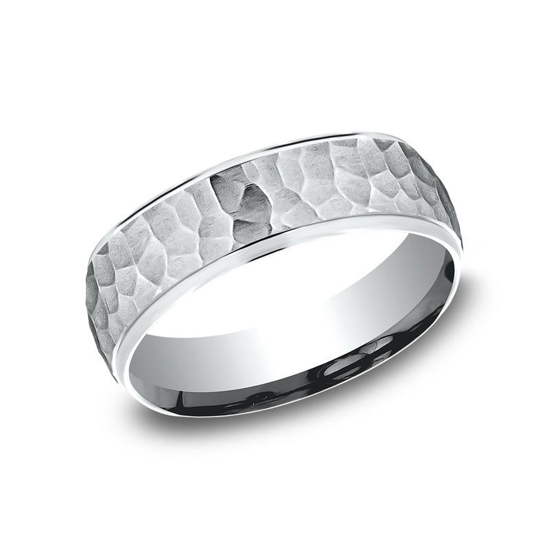 The Swanson Men's Wedding Band in 14K White Gold - 6mm Width by Benchmark