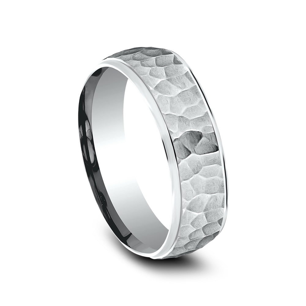 The Swanson Men's Wedding Band in 14K White Gold - 6mm Width by Benchmark