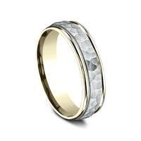 The Swanson Men's Wedding Band in 14K Yellow and White Gold - 6mm Width by Benchmark