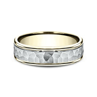 The Swanson Men's Wedding Band in 14K Yellow and White Gold - 6mm Width by Benchmark