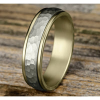 The Swanson Men's Wedding Band in 14K Yellow and White Gold - 6mm Width by Benchmark