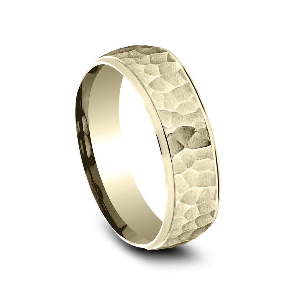 The Swanson Men's Wedding Band in 14K Yellow Gold - 6mm Width by Benchmark