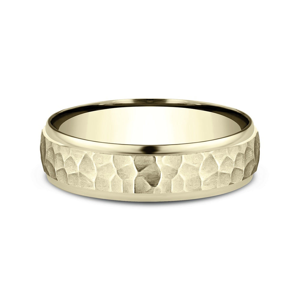 The Swanson Men's Wedding Band in 14K Yellow Gold - 6mm Width by Benchmark
