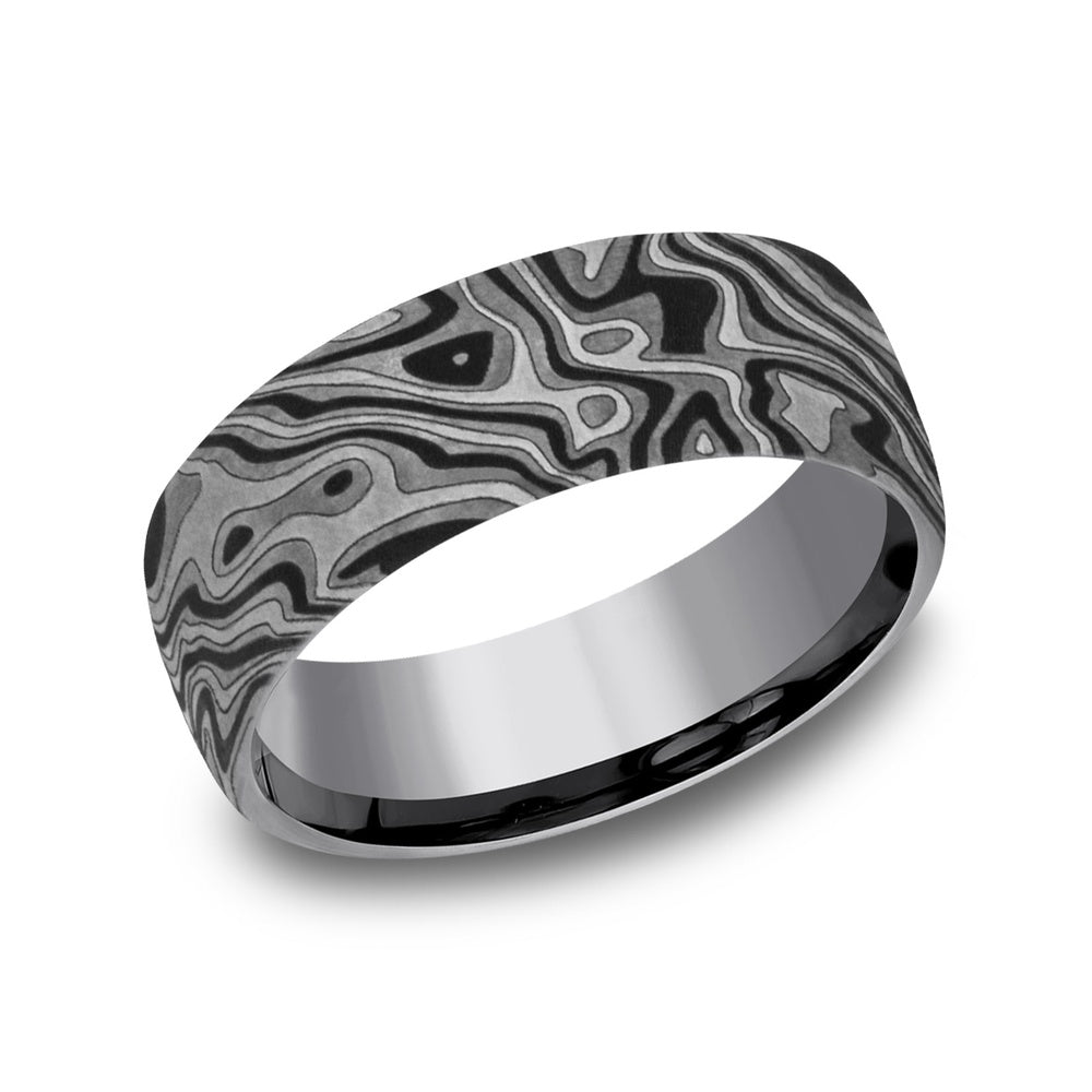 The Switch Men's Wedding Band in Grey Tantalum - 7.5mm Width by Tantalum