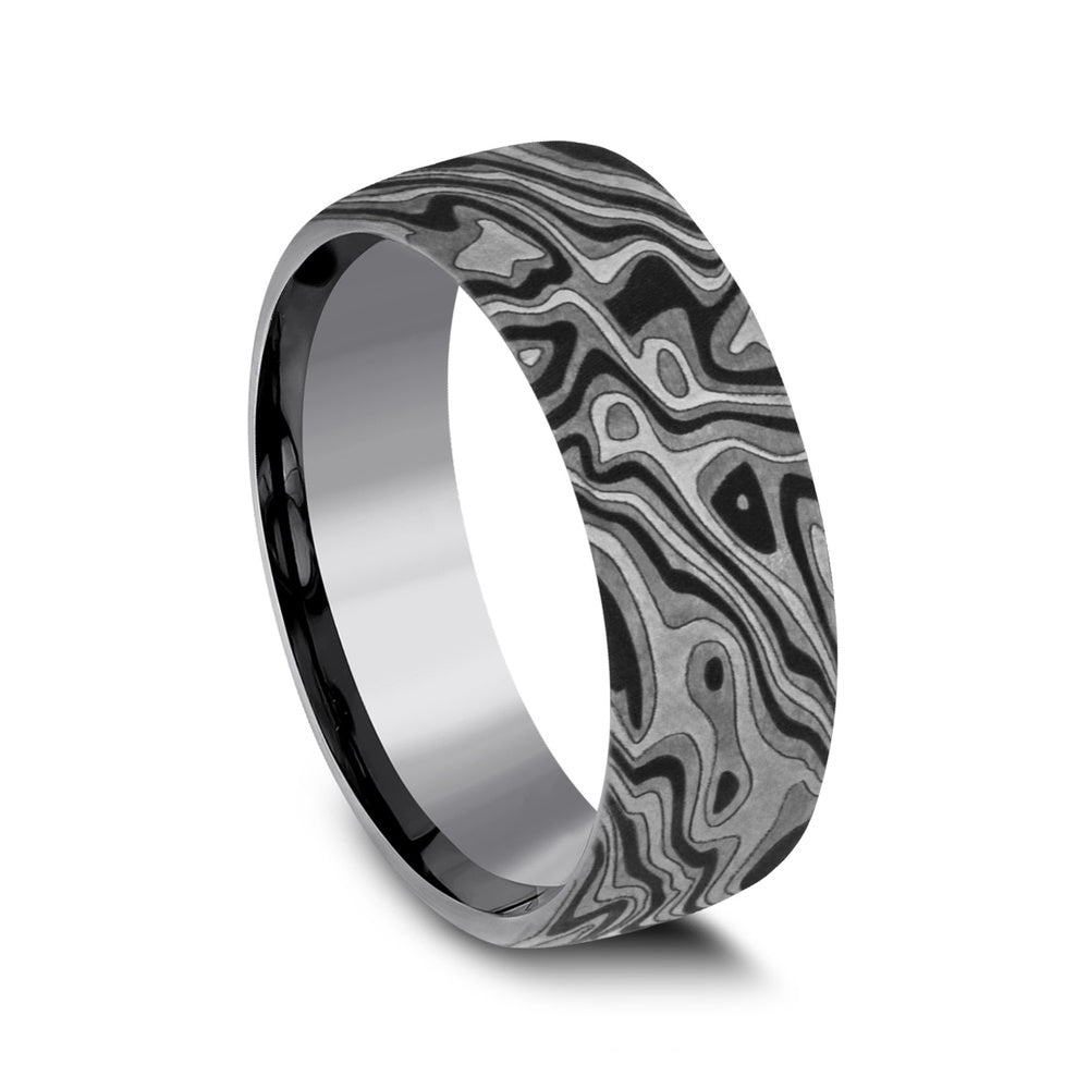 The Switch Men's Wedding Band in Grey Tantalum - 7.5mm Width by Tantalum