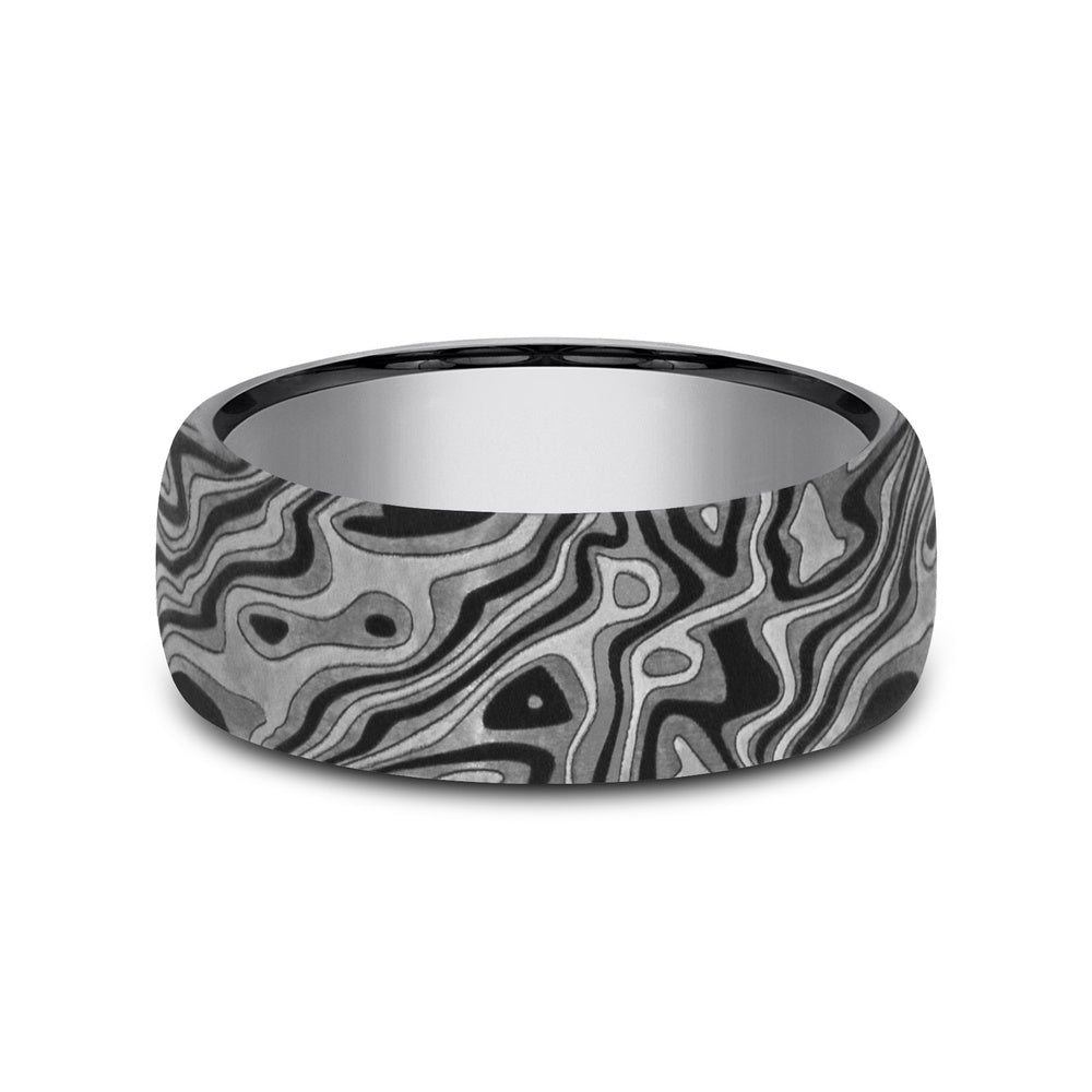 The Switch Men's Wedding Band in Grey Tantalum - 7.5mm Width by Tantalum
