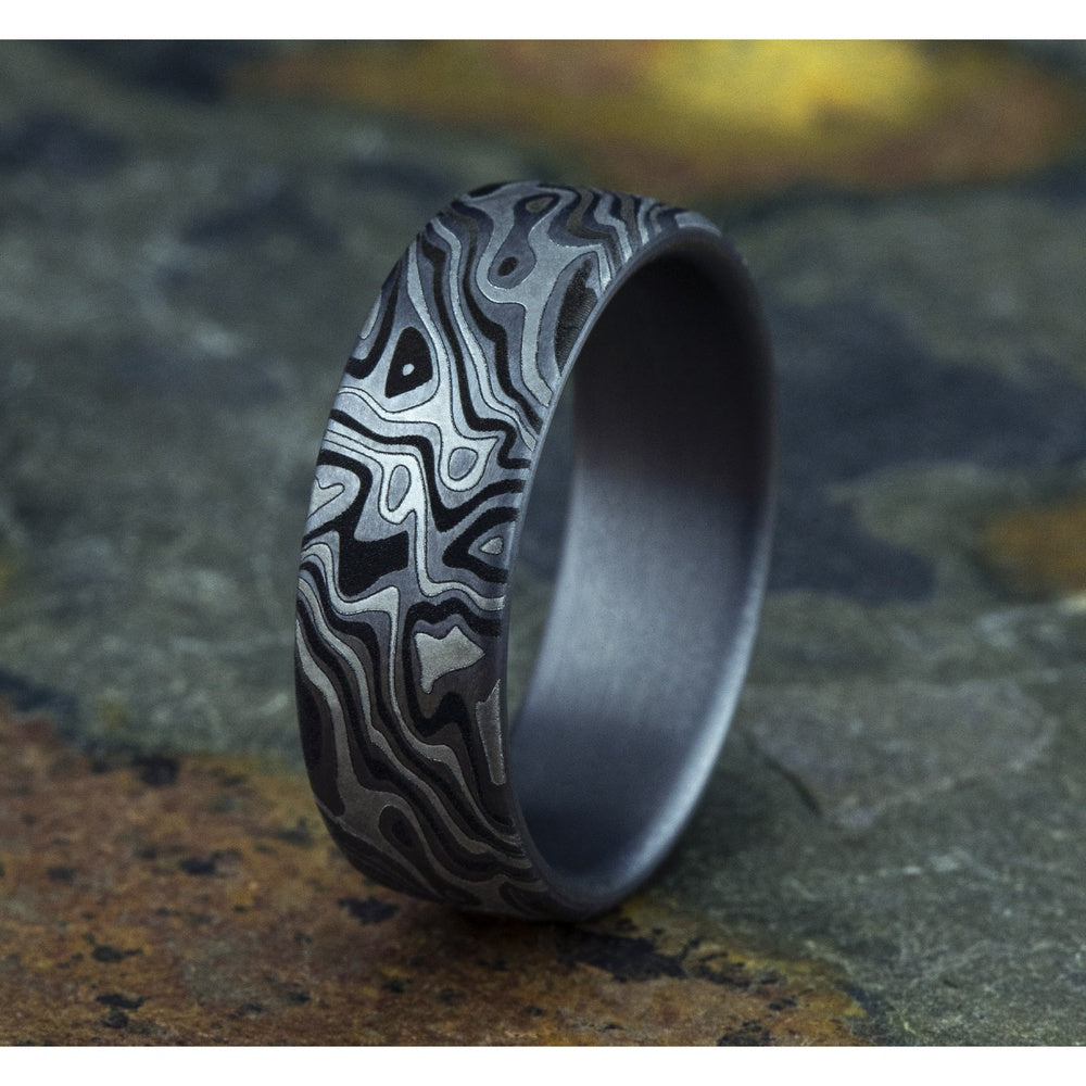 The Switch Men's Wedding Band in Grey Tantalum - 7.5mm Width by Tantalum