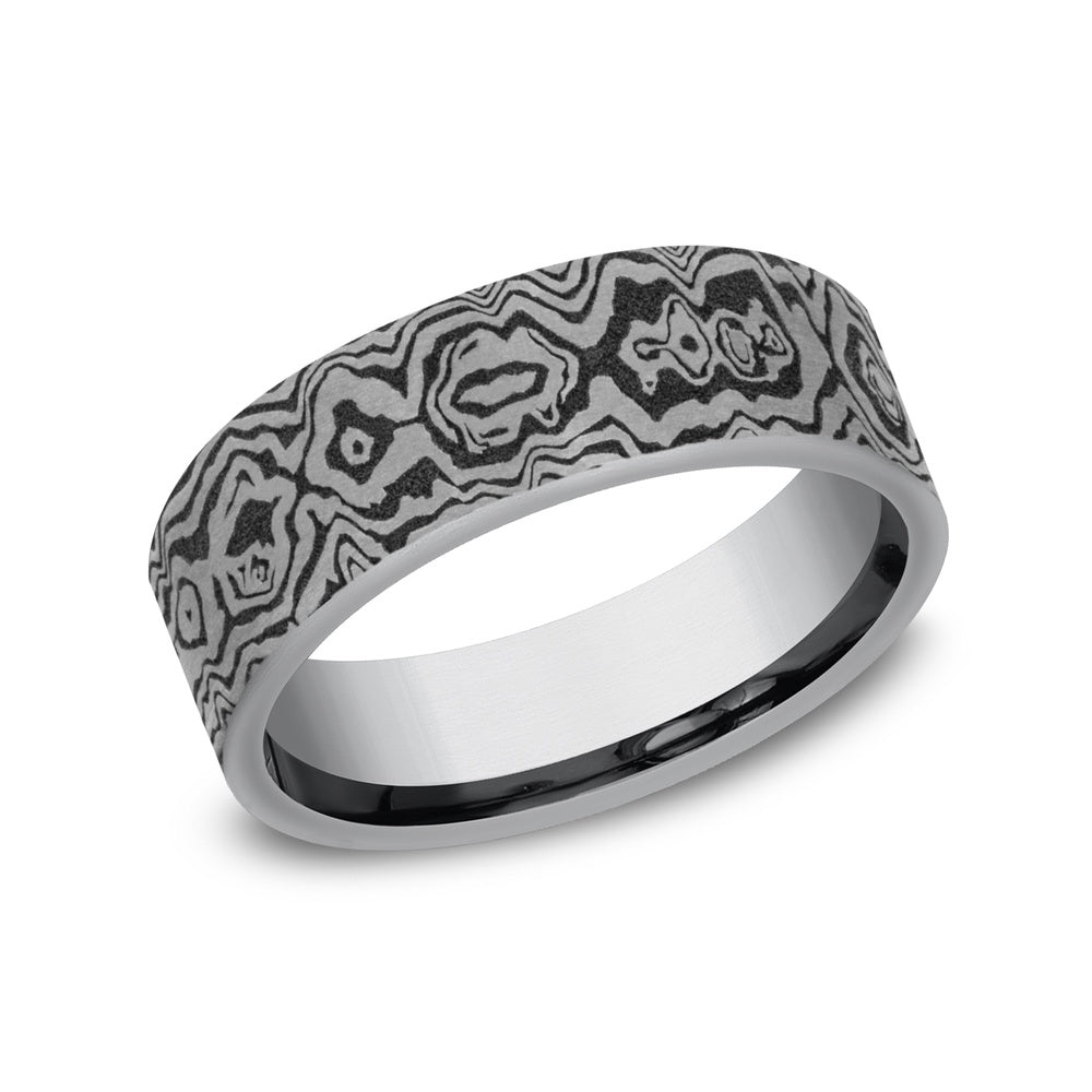 The Sword Men's Wedding Band in Grey Tantalum - 7mm Width by Tantalum