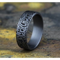 The Sword Men's Wedding Band in Grey Tantalum - 7mm Width by Tantalum