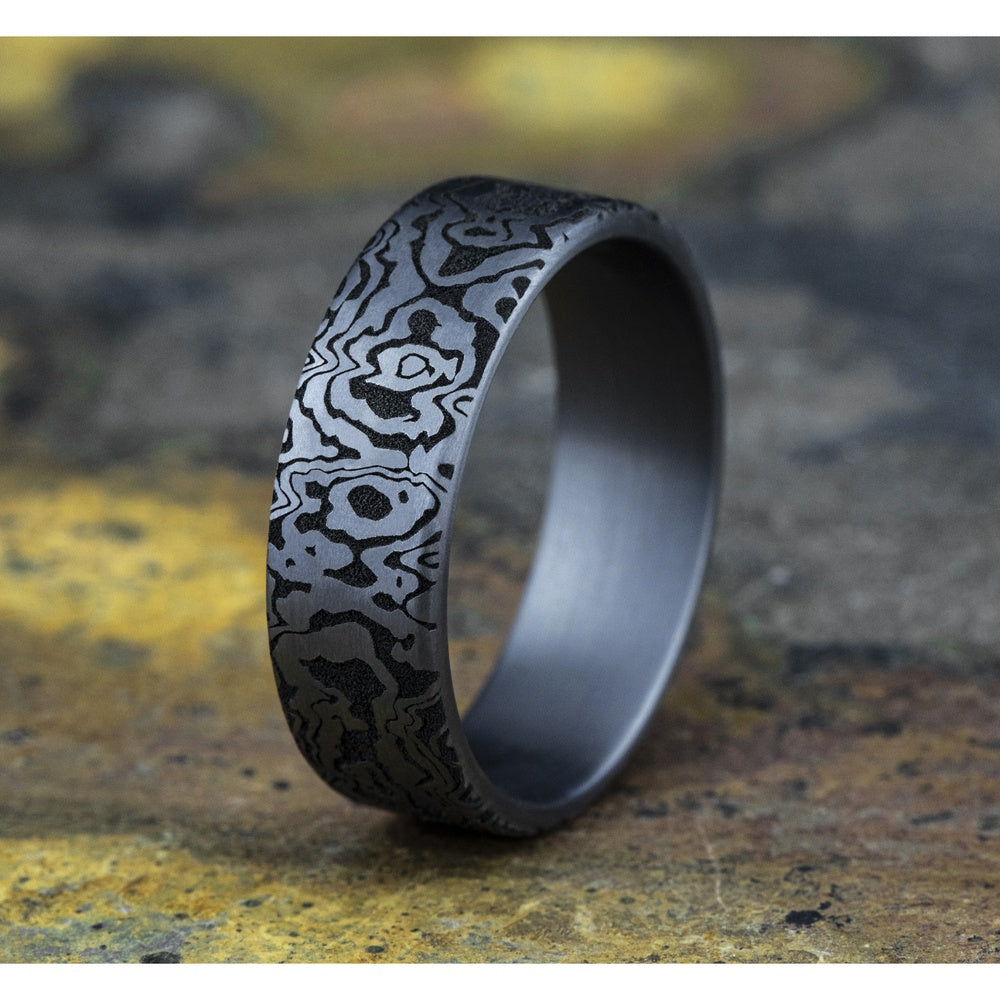 The Sword Men's Wedding Band in Grey Tantalum - 7mm Width by Tantalum
