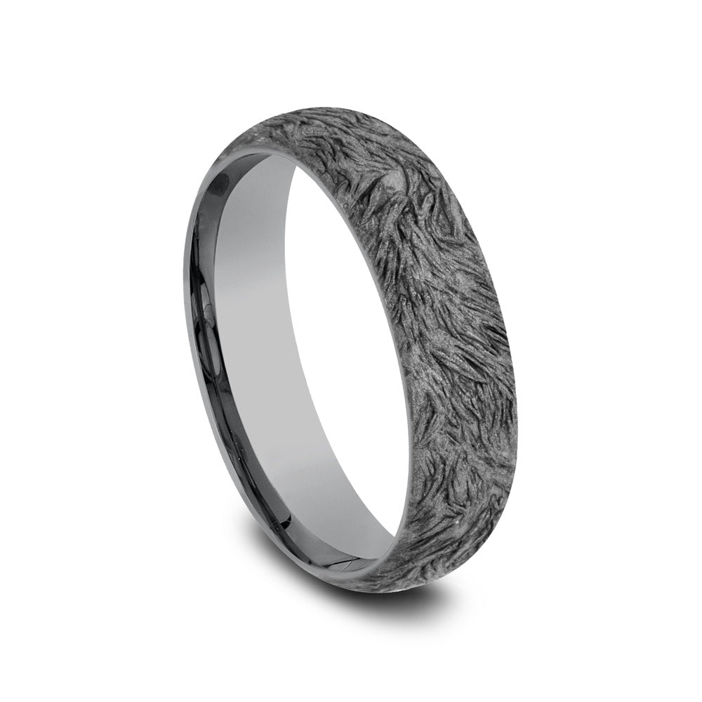 The Tamlin Men's Wedding Band in Grey Tantalum - 6mm Width by Tantalum