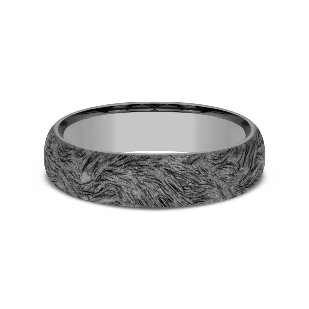 The Tamlin Men's Wedding Band in Grey Tantalum - 6mm Width by Tantalum