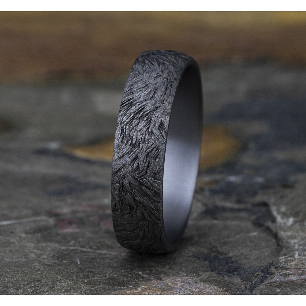 The Tamlin Men's Wedding Band in Grey Tantalum - 6mm Width by Tantalum