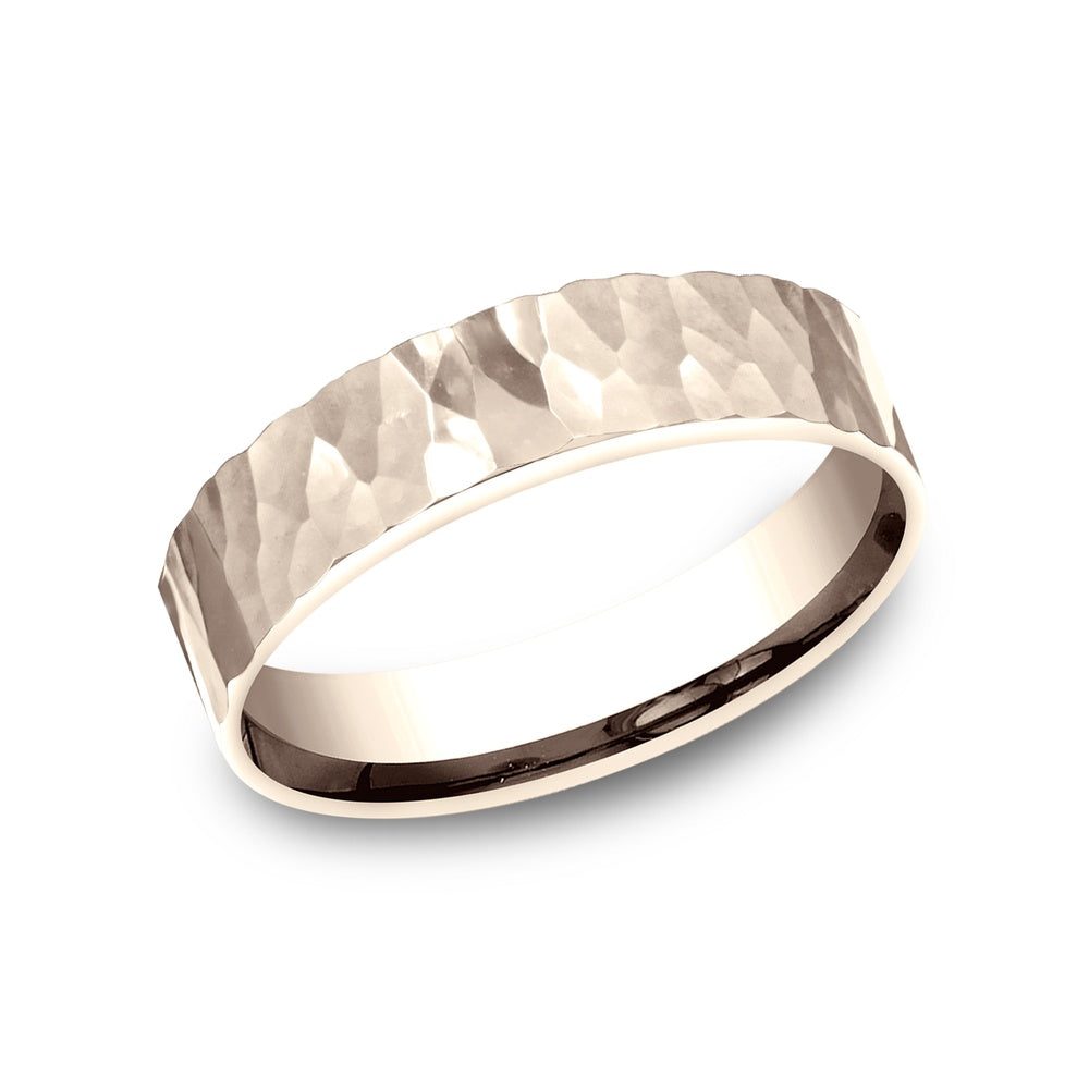 The Taylor Men's Wedding Band in 14K Rose Gold - 5mm Width by Benchmark