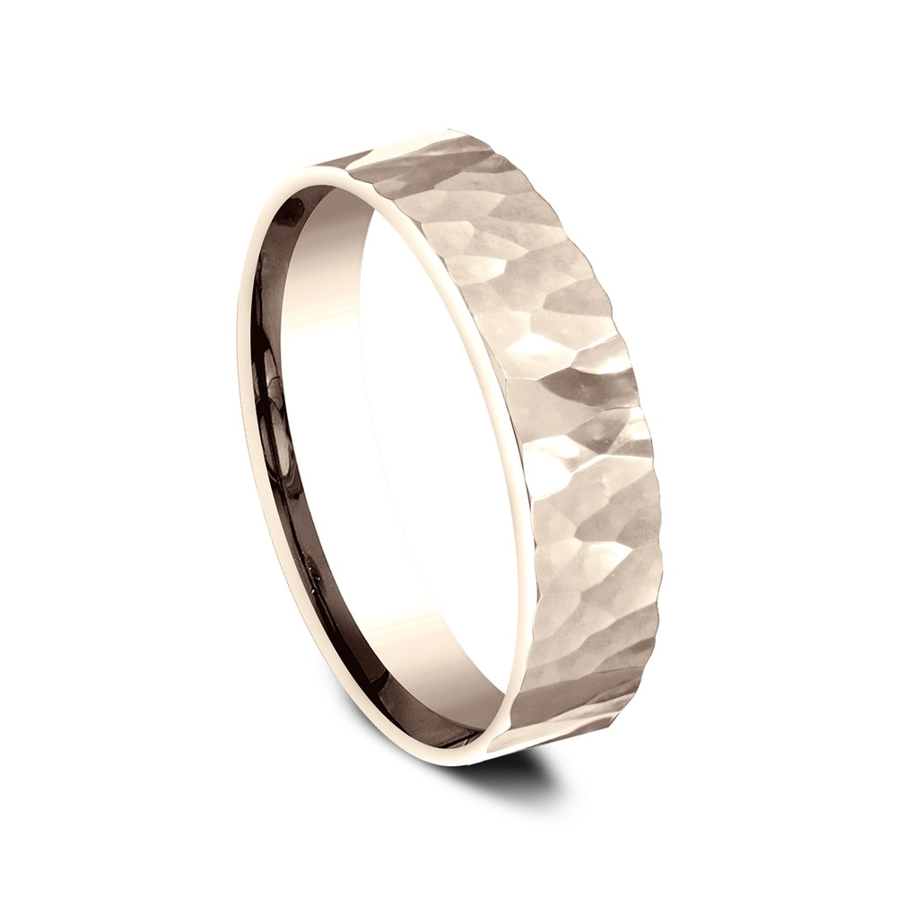 The Taylor Men's Wedding Band in 14K Rose Gold - 5mm Width by Benchmark