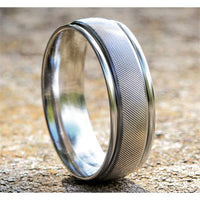The Templar Men's Wedding Band in 14K White Gold - 6.5mm Width by Benchmark