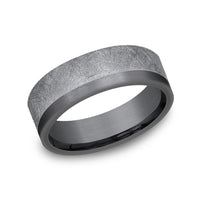 The Tide Men's Wedding Band in Grey and Tantalum - 7mm Width by Tantalum
