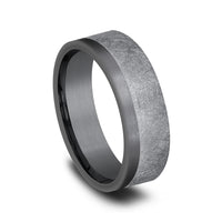 The Tide Men's Wedding Band in Grey and Tantalum - 7mm Width by Tantalum