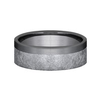 The Tide Men's Wedding Band in Grey and Tantalum - 7mm Width by Tantalum