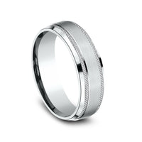 The Titan Men's Wedding Band in 14K White Gold - 6.5mm Width by Benchmark