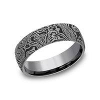 The Torsion Men's Wedding Band in Grey Tantalum - 6.5mm Width by Tantalum
