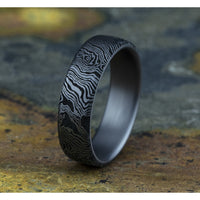 The Torsion Men's Wedding Band in Grey Tantalum - 6.5mm Width by Tantalum