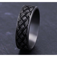 The Trellis Men's Wedding Band in Grey Tantalum - 7mm Width by Tantalum