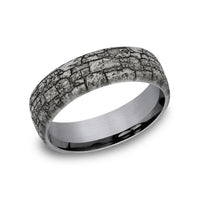 The Troy Men's Wedding Band in Grey Tantalum - 6.5mm Width by Tantalum