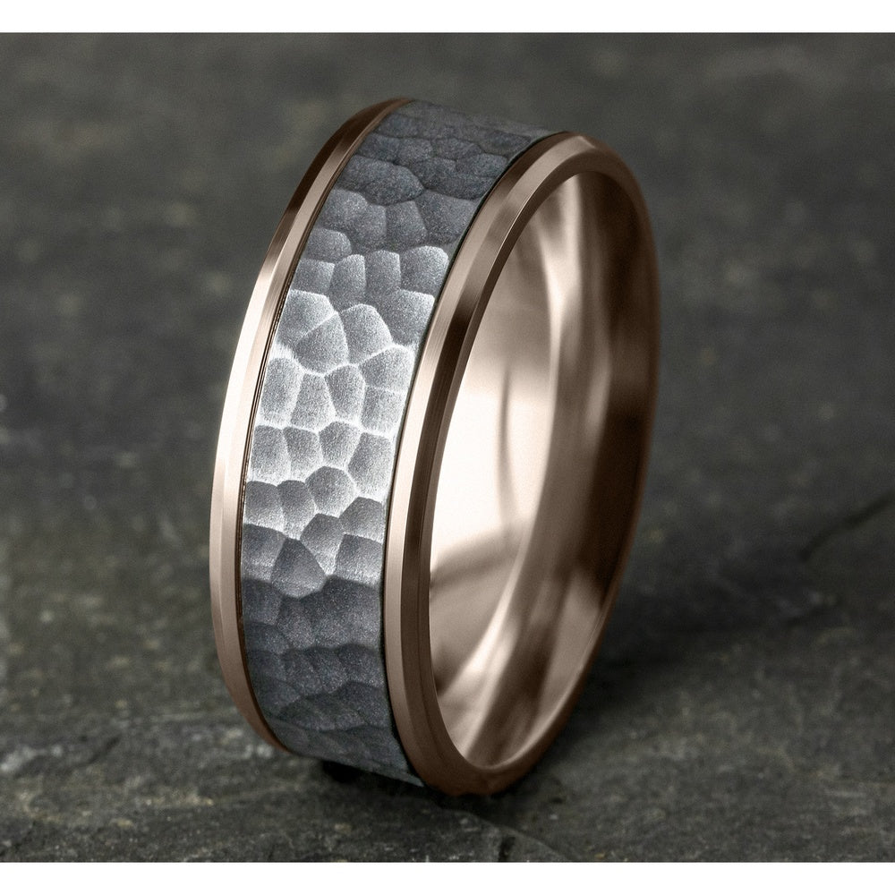 The Turner Men's Wedding Band in 14K Rose and White Gold - 8mm Width by Benchmark