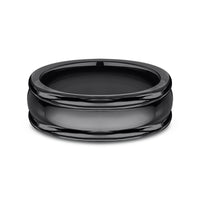 The Uniform Men's Wedding Band in Black Titanium - 7.5mm Width by Forge
