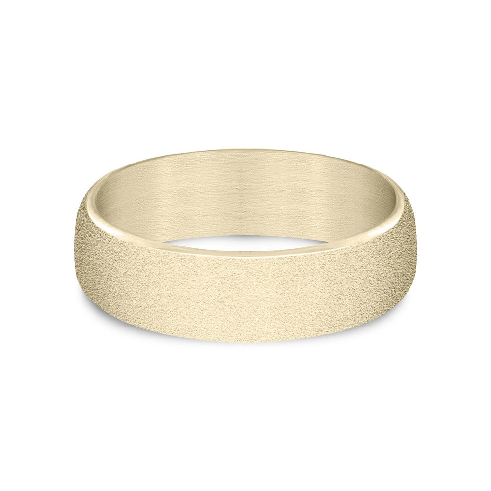 The Vale Men's Wedding Band in 14K Yellow Gold - 6.5mm Width by Benchmark