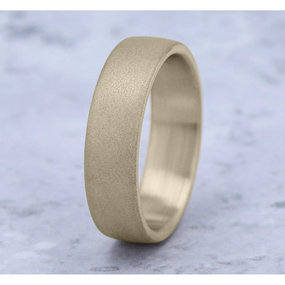 The Vale Men's Wedding Band in 14K Yellow Gold - 6.5mm Width by Benchmark