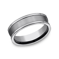 The Vanquisher Men's Wedding Band in Tungsten - 7mm Width by Forge