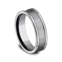 The Vanquisher Men's Wedding Band in Tungsten - 7mm Width by Forge
