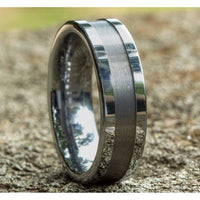 The Vanquisher Men's Wedding Band in Tungsten - 7mm Width by Forge