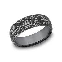 The Viking Men's Wedding Band in Tantalum - 8mm Width by Tantalum