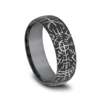 The Viking Men's Wedding Band in Tantalum - 8mm Width by Tantalum