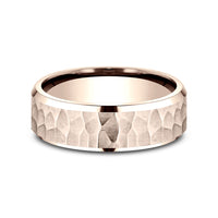The Villa Men's Wedding Band in 14K Rose Gold - 7mm by Benchmark