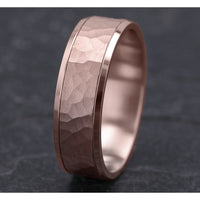 The Villa Men's Wedding Band in 14K Rose Gold - 7mm by Benchmark