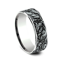 The Vineyard Men's Wedding Band in 14K White Gold - 7.5mm Width by Benchmark