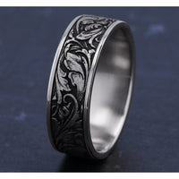 The Vineyard Men's Wedding Band in 14K White Gold - 7.5mm Width by Benchmark