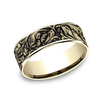The Vineyard Men's Wedding Band in 14K Yellow Gold - 7.5mm Width by Benchmark