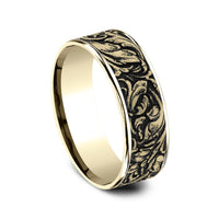 The Vineyard Men's Wedding Band in 14K Yellow Gold - 7.5mm Width by Benchmark