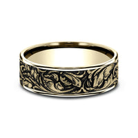 The Vineyard Men's Wedding Band in 14K Yellow Gold - 7.5mm Width by Benchmark